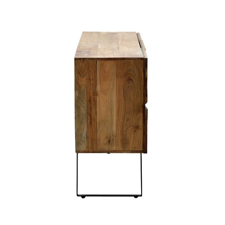 Cabinet Imena pakoworld solid wood 4cm walnut-black 148x43.5x86cm