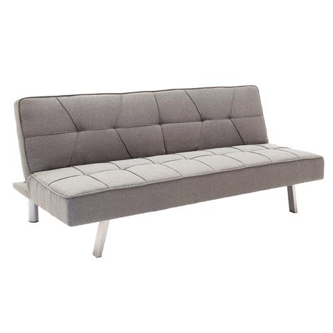 3 seater sofa-bed Travis pakoworld with fabric in gray color 175x83x74cm