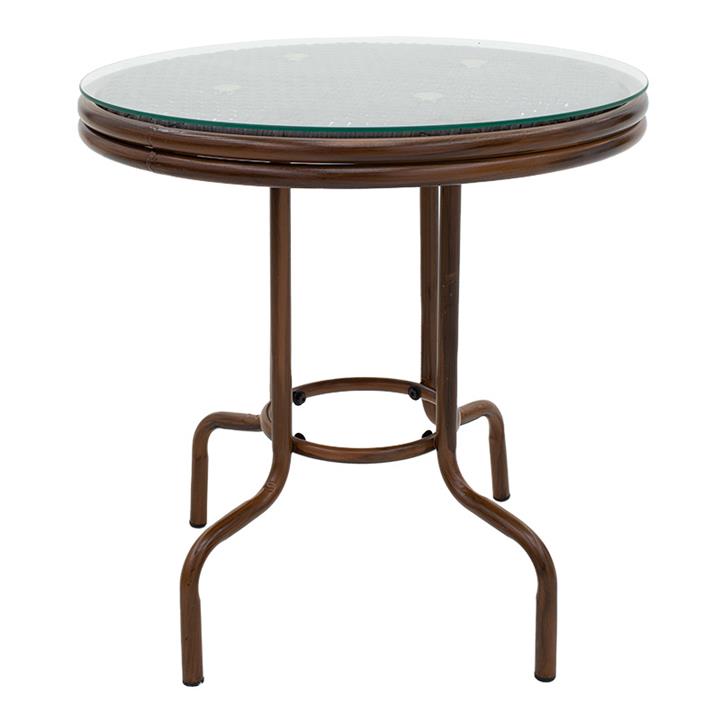 Garden dining set 3pcs Paula pakoworld metal-pe brown