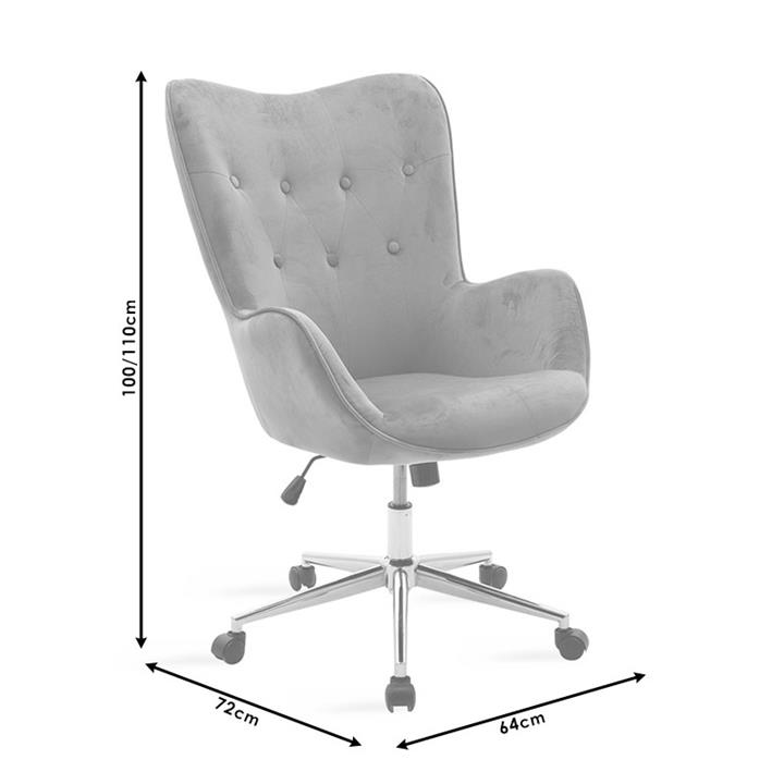 Manager office chair Kido pakoworld in rotten apple velvet color
