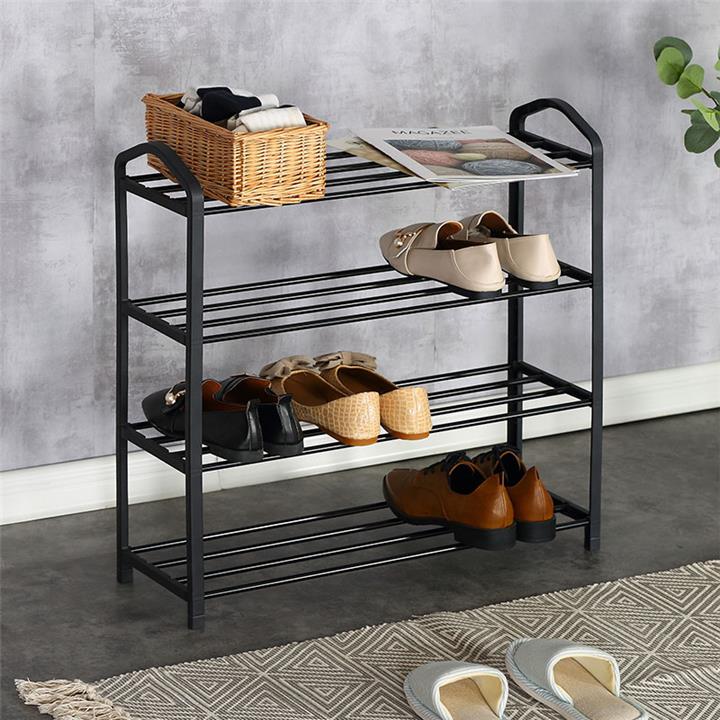 Shoe rack Ramon pakoworld 12 pairs black 62x20x62cm