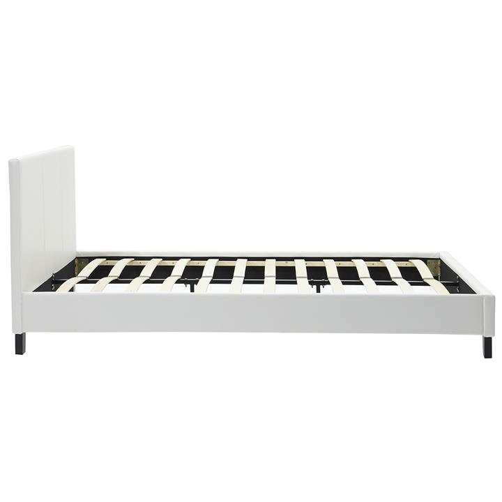 Double bed Nevil pakoworld PU white matte 150x200