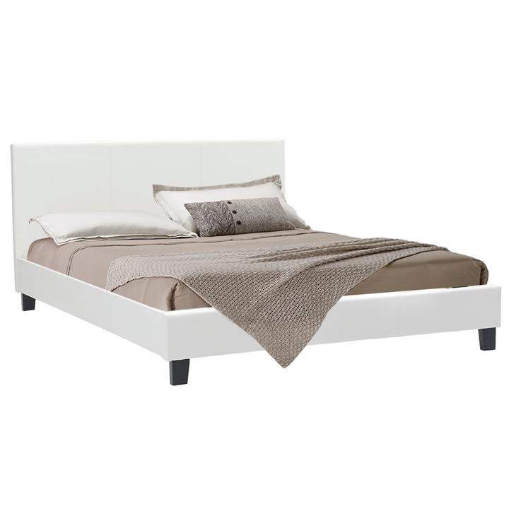 Double bed Nevil pakoworld PU white matte 150x200