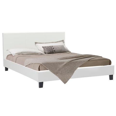 Double bed Nevil pakoworld PU white matte 150x200