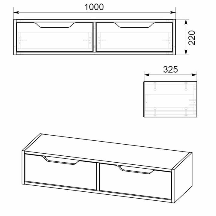 Hanging console-toilet Alberto pakoworld white 100x32.5x22cm