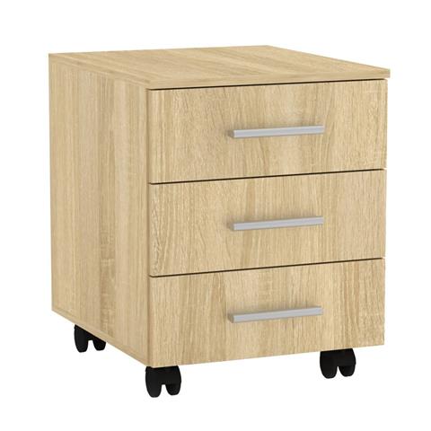 Wheeled chest of drawers Luke pakoworld sonoma 40x48.5x53.5cm