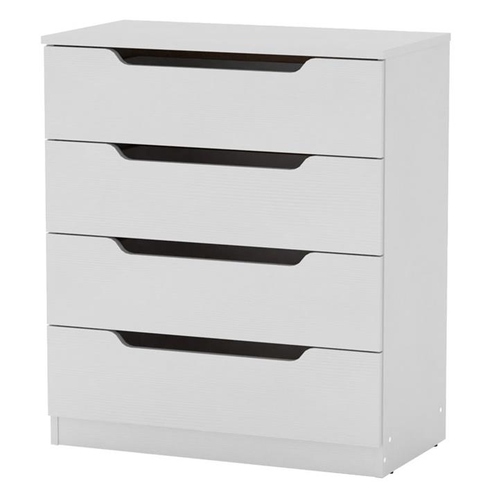 Chest of 4 drawers Azenor pakoworld white 72x38x83cm