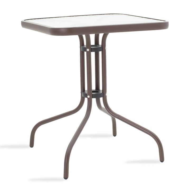 Obbi-Watson garden dining set 3pcs pakoworld metal-pe brown