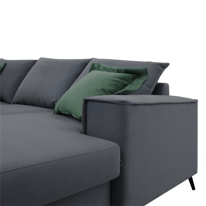 Corner sofa Fabulous pakoworld reversible fabric elephant-ciel 240x165x95cm
