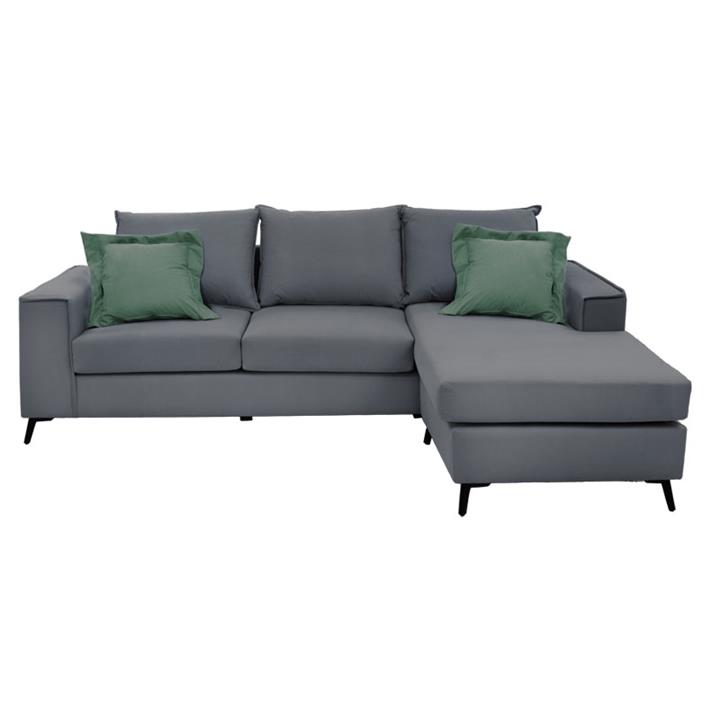 Corner sofa Fabulous pakoworld reversible fabric elephant-ciel 240x165x95cm