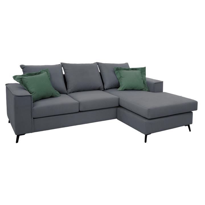 Corner sofa Fabulous pakoworld reversible fabric elephant-ciel 240x165x95cm