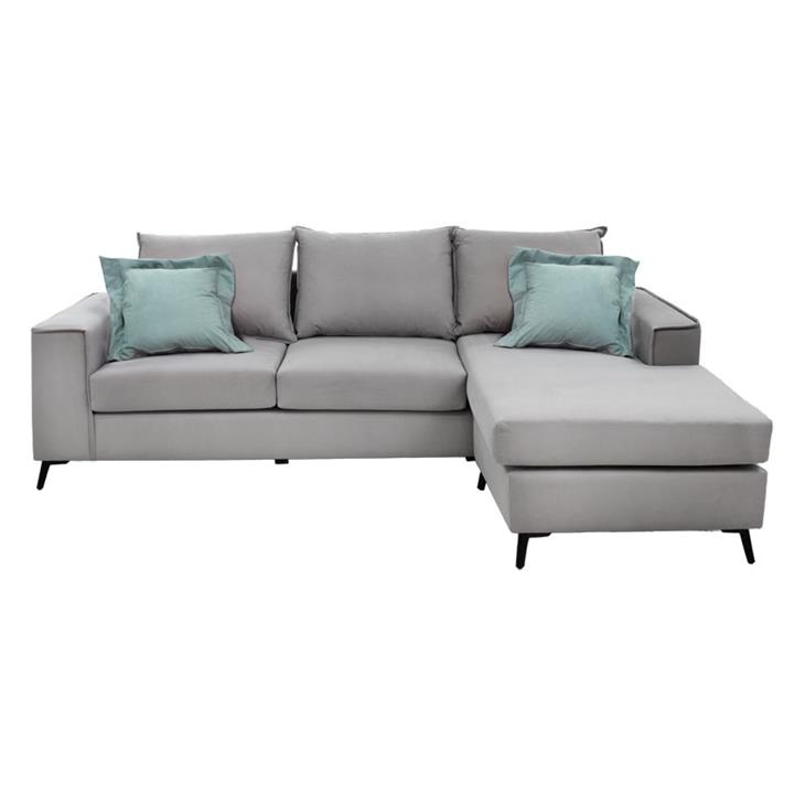 Corner sofa Fabulous pakoworld reversible charcoal-cypress fabric 240x165x95cm