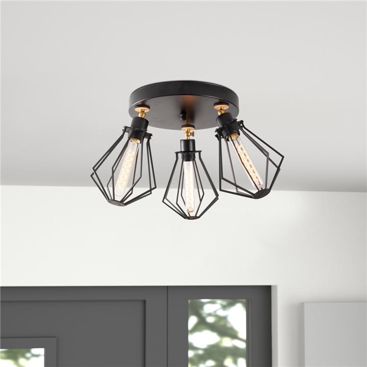 PENDANT LIGHT METALLIC BLACK HM7243 Φ56x31 cm.