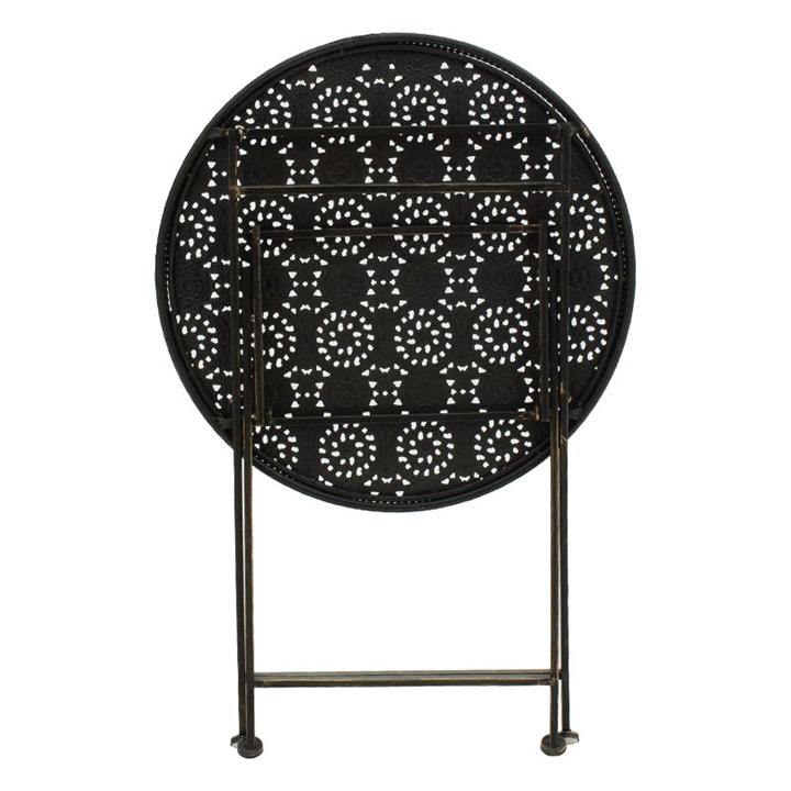 Drill pakoworld garden dining set 3pcs in copper antique color metal
