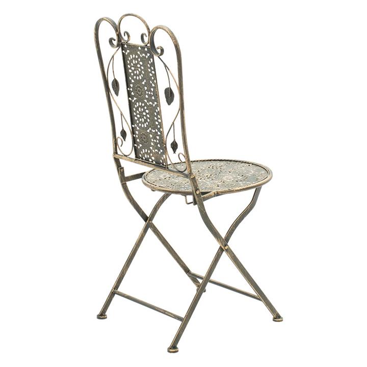 Drill pakoworld garden dining set 3pcs in copper antique color metal