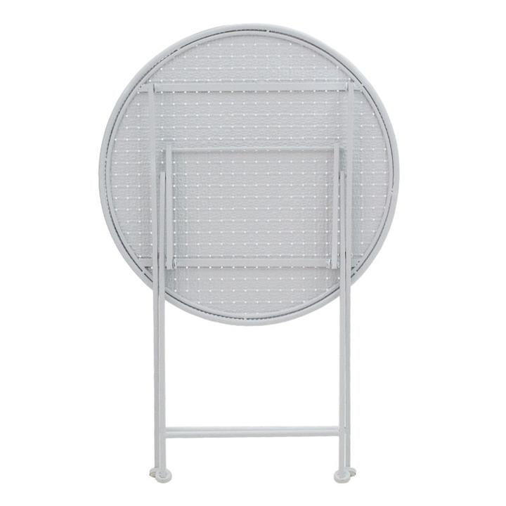 Garden dining set 3pcs Walen pakoworld white metal