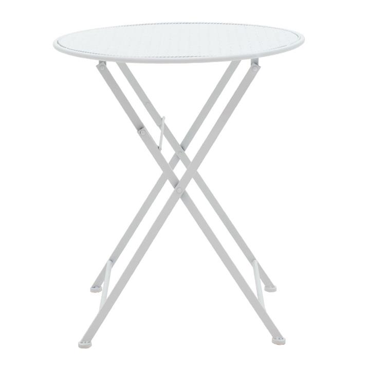 Garden dining set 3pcs Walen pakoworld white metal
