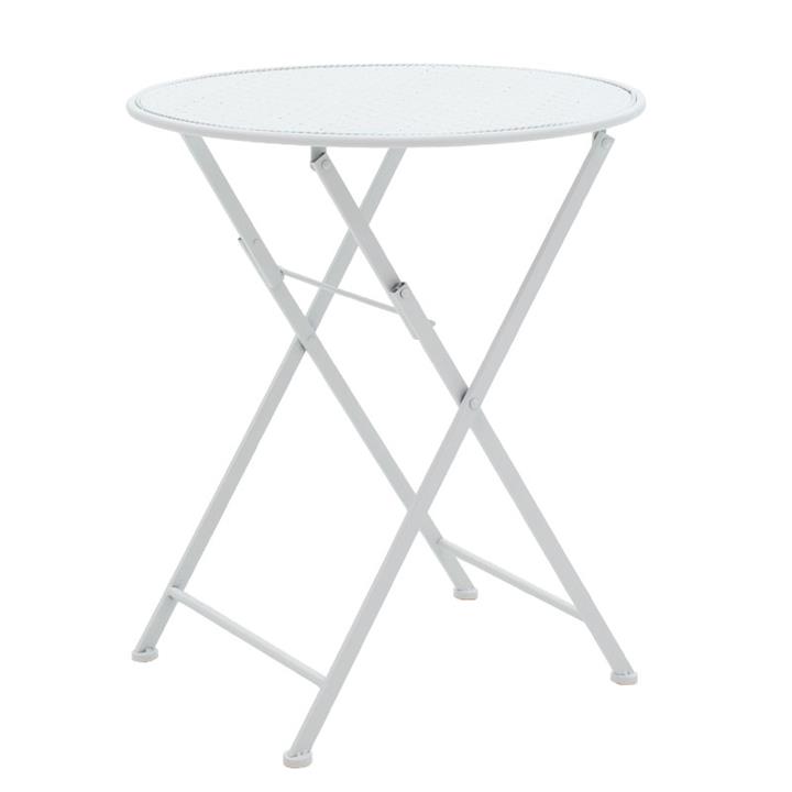 Garden dining set 3pcs Walen pakoworld white metal