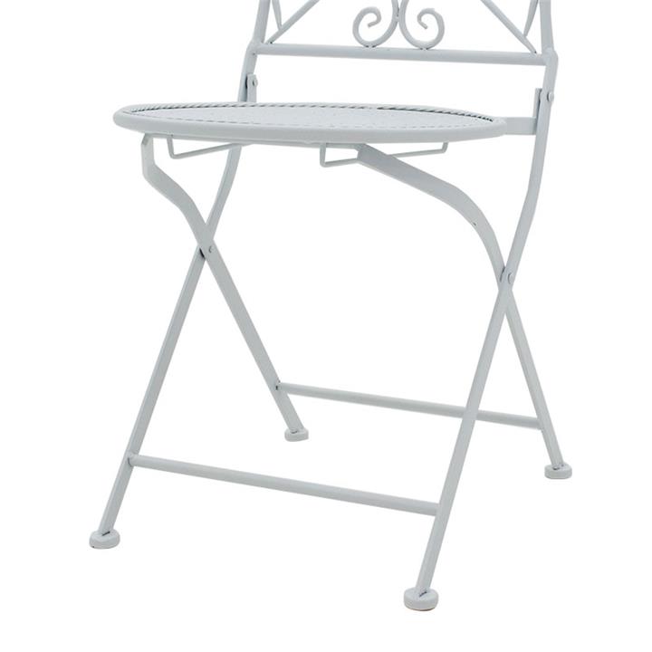 Garden dining set 3pcs Walen pakoworld white metal