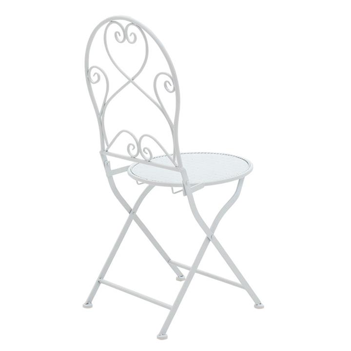 Garden dining set 3pcs Walen pakoworld white metal