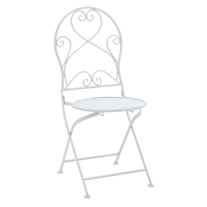 Garden dining set 3pcs Walen pakoworld white metal
