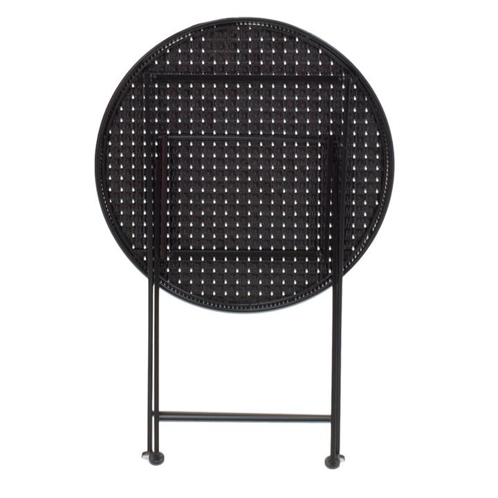 Garden dining set 3pcs Walen pakoworld black metal