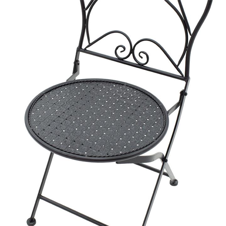 Garden dining set 3pcs Walen pakoworld black metal