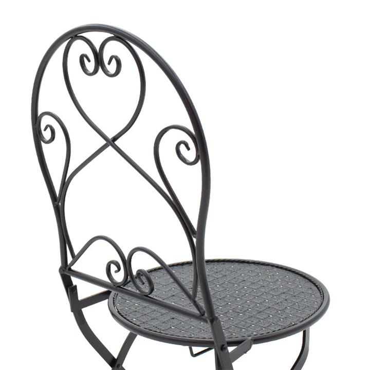 Garden dining set 3pcs Walen pakoworld black metal