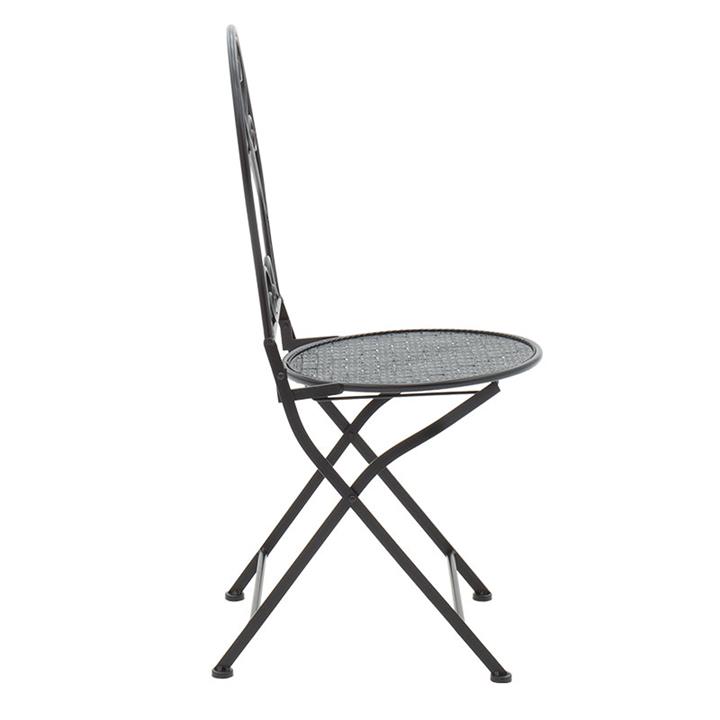 Garden dining set 3pcs Walen pakoworld black metal