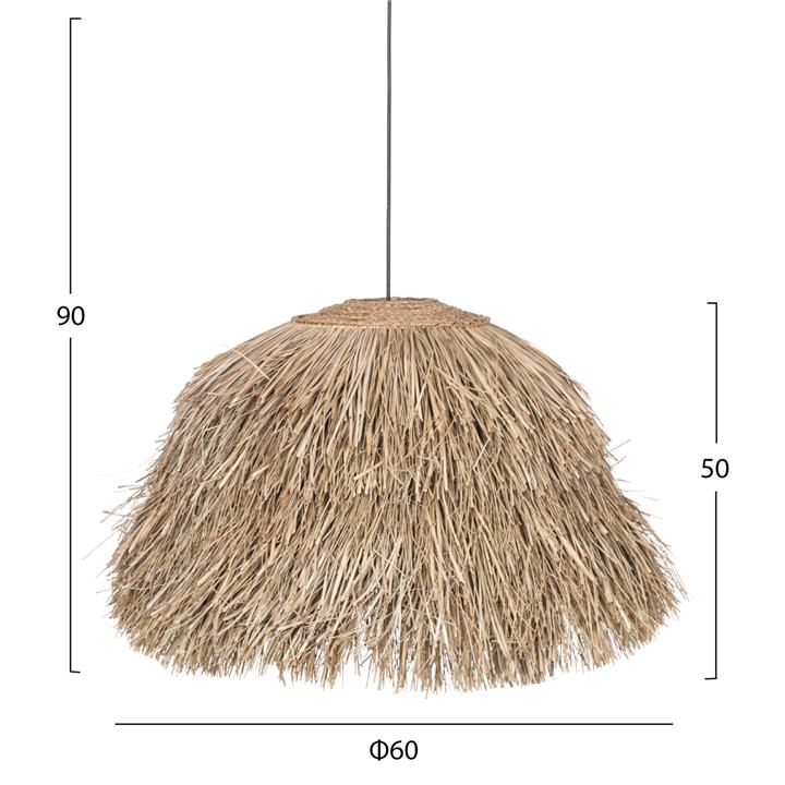 CEILING PENDANT IN BUSH SHAPE MADE OF PANDAN GRASS IN NATURAL COLOR 60x60x50Hcm.HM7775