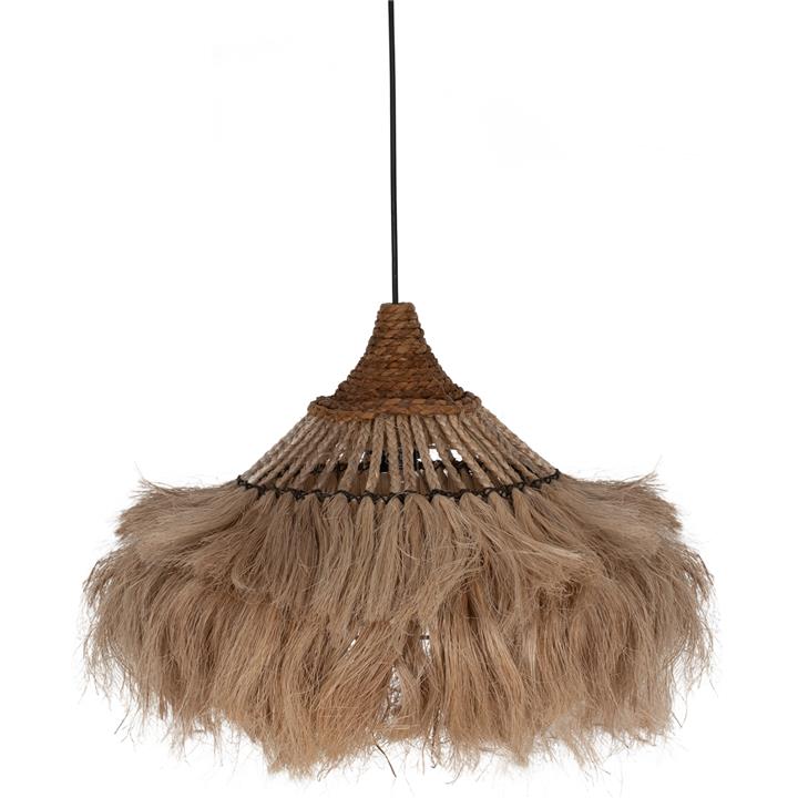CEILING PENDANT MADE OF ABACA FIBERS IN NATURAL COLOR 40x40x40-80Hcm.HM7806