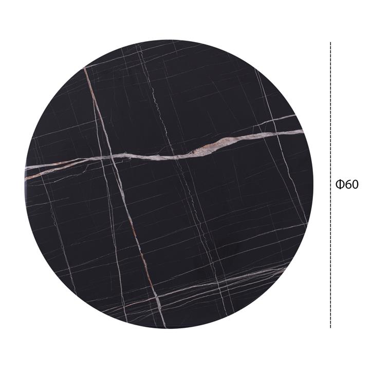TABLETOP ROUND MADE OF WERZALIT BLACK MARBLE-LOOK 741 HM5227.13 Φ60cm