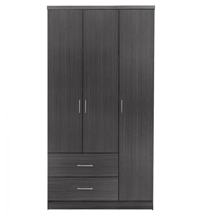 Wardorbe 3 Door with 2 drawers HM340.01 Zebrano 89x42,5x181