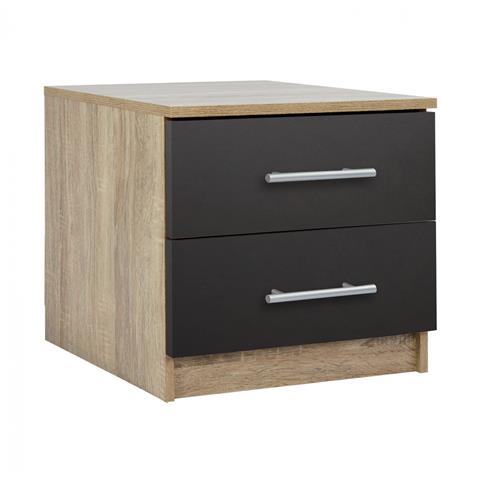 Bedside table Melamine HM2220.04 Sonama Grey 48x40x41cm