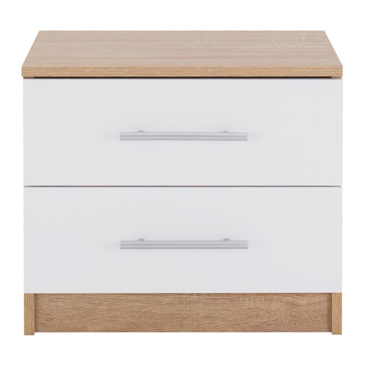 NIGHT STAND HM2220.06 SONAMA-WHITE 48x40,5x41,5 cm.