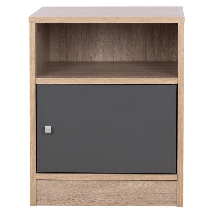 NIGHTSTAND MELAMINE MALORY SONOMA-GREY 40x40x50Hcm.HM2205.04