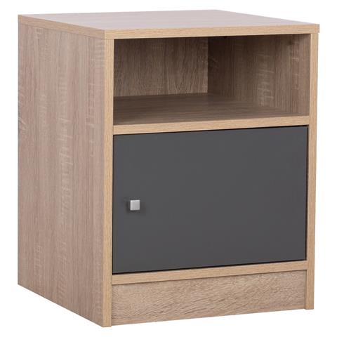 NIGHTSTAND MELAMINE MALORY SONOMA-GREY 40x40x50Hcm.HM2205.04