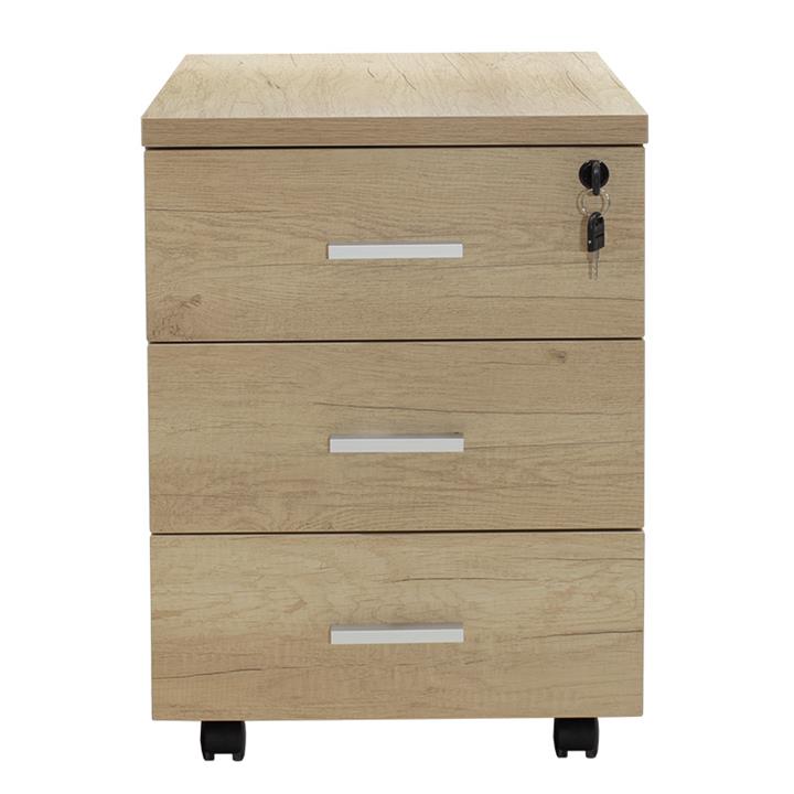Mobile drawer Lotus pakoworld in oak-dark grey color 40x47x55cm