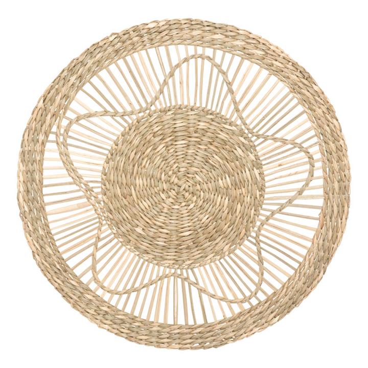 Wall decoration 3 pcs PWD-0113 pakoworld made of beige cane