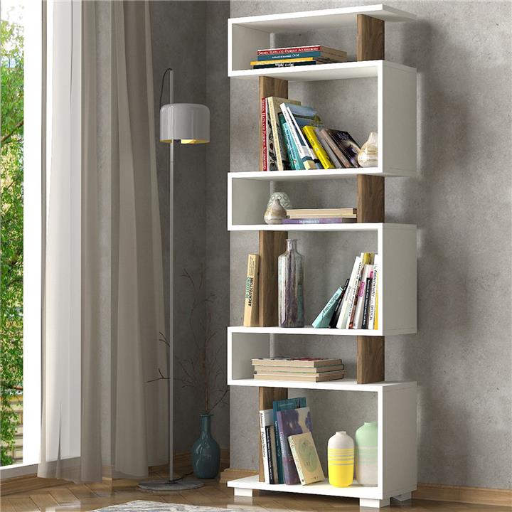 ΒΙΒΛΙΟΘΗΚΗ ΜΕΛΑΜΙΝΗΣ OWL ΚΑΡΥΔΙ ΜΕ ΛΕΥΚΟ 60x19,5x165Yεκ.HM8923.11