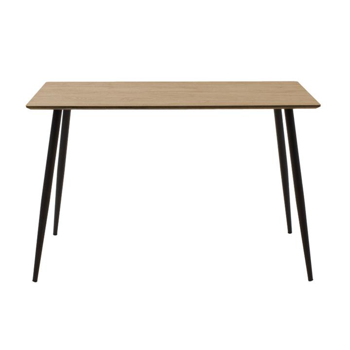 Dining table Cuba pakoworld MDF color sonoma-black 120x80x76εκ