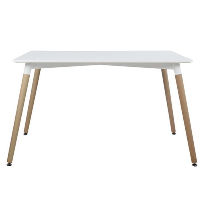 Kitchen Table HM008.01 MINIMAL,White MDF, legs BEECH