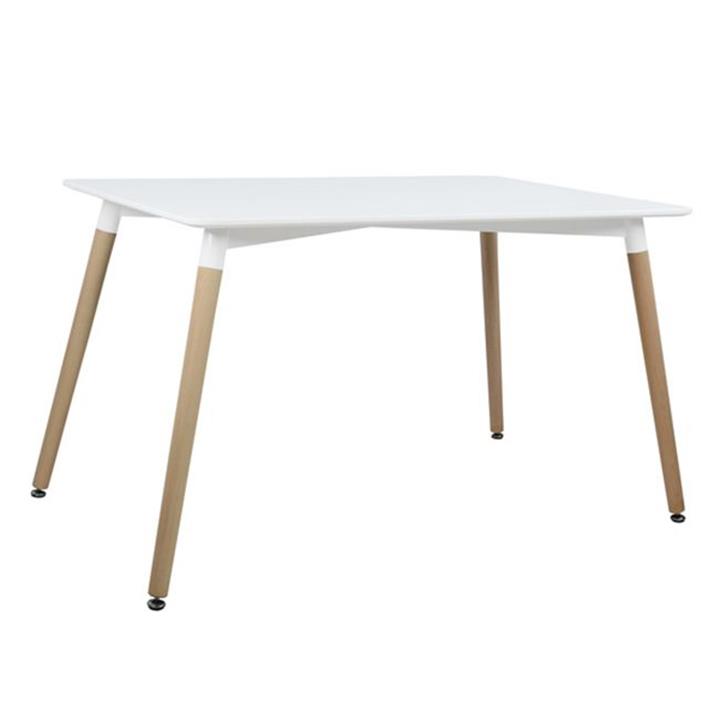 Kitchen Table HM008.01 MINIMAL,White MDF, legs BEECH
