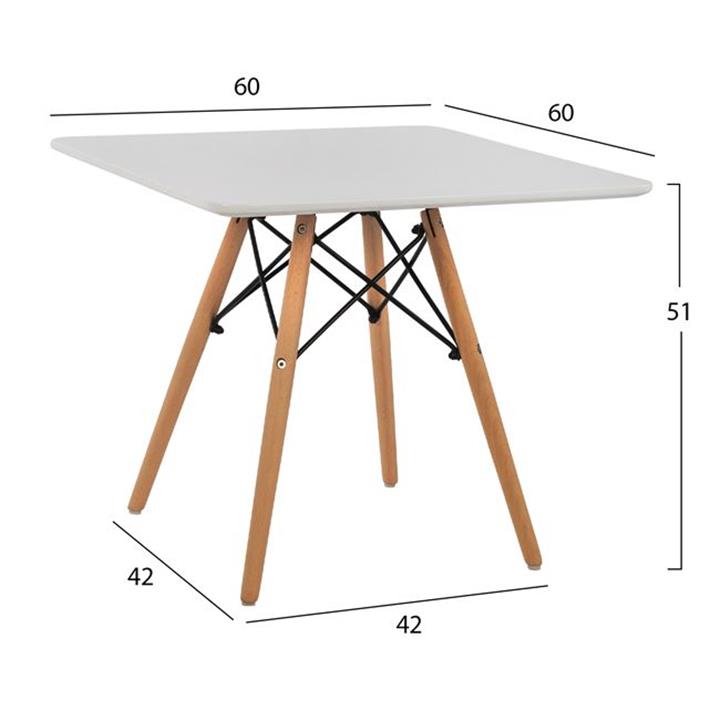 Table Minimal Kid HM8452.01 White 60x60x51