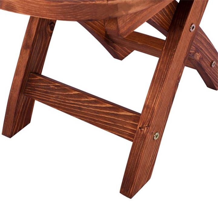 Beach Table HM5670.02 Wooden in walnut color 53x38x45cm
