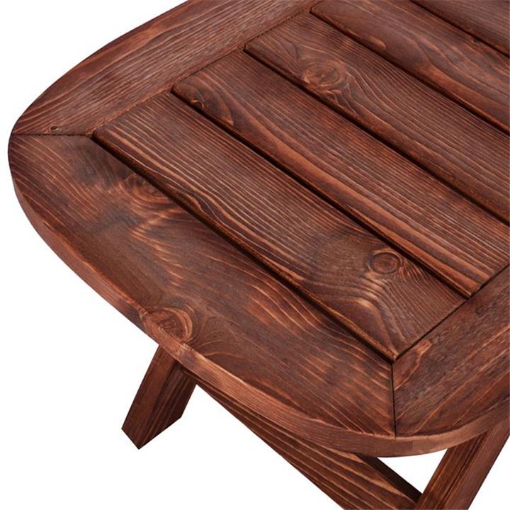 Beach Table HM5670.02 Wooden in walnut color 53x38x45cm
