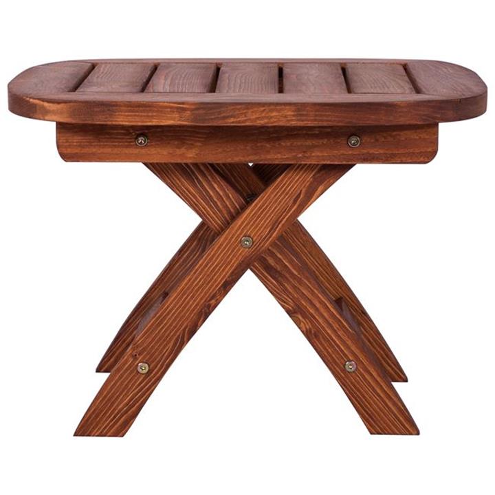 Beach Table HM5670.02 Wooden in walnut color 53x38x45cm