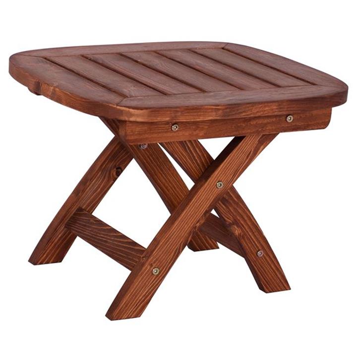 Beach Table HM5670.02 Wooden in walnut color 53x38x45cm