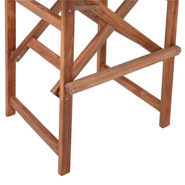 DIRECTOR'S BAR STOOL LIMNOS IN WALNUT COLOR WITH TEXTILENE IN MOCHA HM10374.04 58x58x118Hcm.