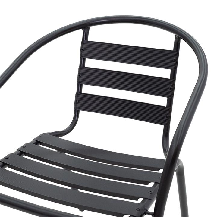 Tade pakoworld metal garden armchair in black color